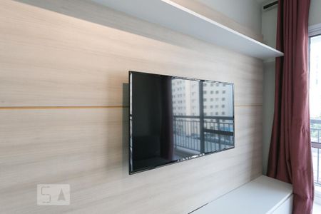 Televisão da sala de apartamento à venda com 1 quarto, 37m² em Consolação, São Paulo