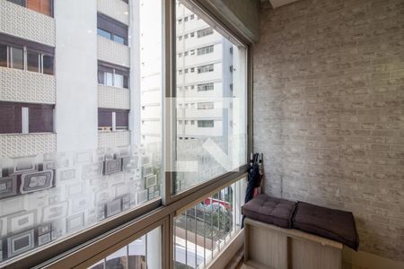 Varanda da Sala de apartamento para alugar com 3 quartos, 127m² em Higienópolis, São Paulo