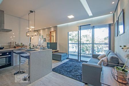 Cozinha e Sala de apartamento para alugar com 1 quarto, 45m² em Jardim Novo Santo Amaro, São Paulo