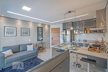 Cozinha e Sala de apartamento para alugar com 1 quarto, 45m² em Jardim Novo Santo Amaro, São Paulo