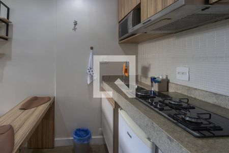 Cozinha de kitnet/studio para alugar com 1 quarto, 35m² em Indianópolis, São Paulo