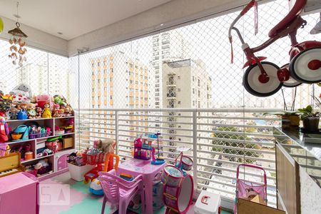 Varanda da Sala de apartamento à venda com 2 quartos, 95m² em Vila Dom Pedro I, São Paulo