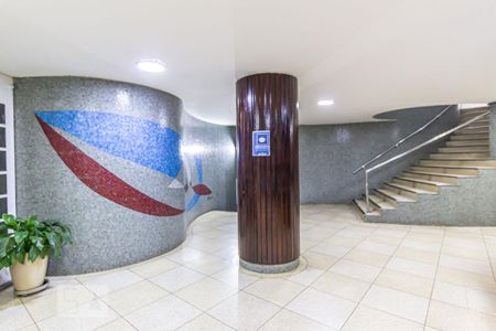 Apartamento para alugar com 52m², 1 quarto e sem vaga Apartamento para alugar com 52m², 1 quarto e sem vagaMural do Di Cavalcanti no Hall de entrada