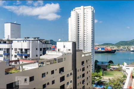 Vista sala de apartamento para alugar com 1 quarto, 44m² em Ponta da Praia, Santos