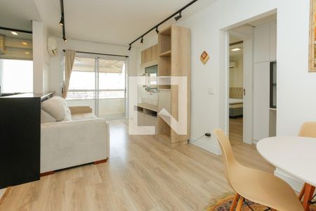 Apartamento para alugar com 53m², 1 quarto e 2 vagasSala