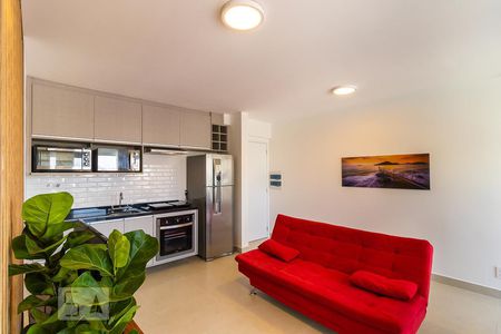 Studio - Sala de estar de kitnet/studio para alugar com 1 quarto, 46m² em Centro, Campinas