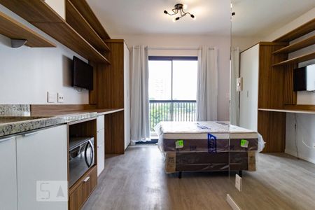 Cozinha de kitnet/studio para alugar com 1 quarto, 22m² em Jardim das Acácias, São Paulo