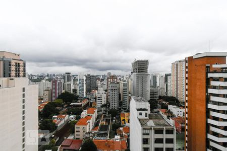 Sala - Varanda - Vista de apartamento à venda com 1 quarto, 60m² em Pinheiros, São Paulo