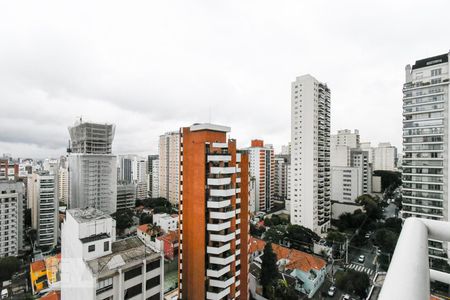 Sala - Varanda - Vista de apartamento à venda com 1 quarto, 60m² em Pinheiros, São Paulo
