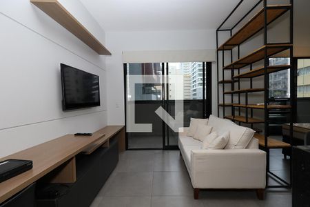 Studio - Sala e Cozinha Americana de kitnet/studio para alugar com 1 quarto, 40m² em Pinheiros, São Paulo