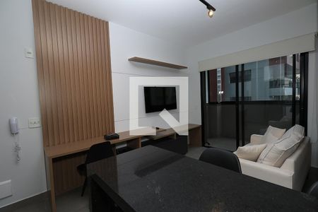 Studio - Sala e Cozinha Americana de kitnet/studio para alugar com 1 quarto, 40m² em Pinheiros, São Paulo
