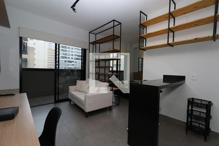 Studio - Sala e Cozinha Americana de kitnet/studio para alugar com 1 quarto, 40m² em Pinheiros, São Paulo
