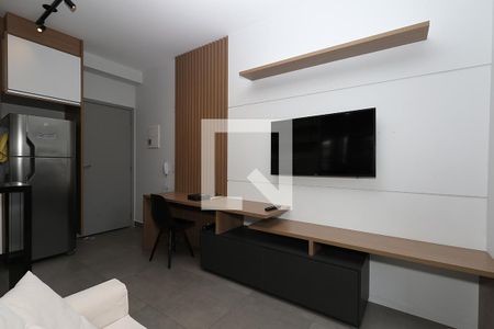 Studio - Sala e Cozinha Americana de kitnet/studio para alugar com 1 quarto, 40m² em Pinheiros, São Paulo