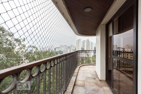 Varanda da Sala de apartamento para alugar com 4 quartos, 188m² em Vila Andrade, São Paulo