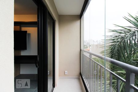 Varanda da Sala/Quarto  de kitnet/studio para alugar com 1 quarto, 26m² em Indianópolis, São Paulo