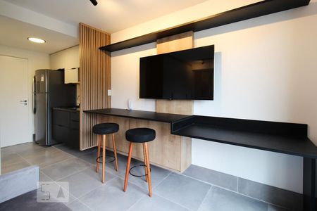 Sala/Quarto  de kitnet/studio para alugar com 1 quarto, 26m² em Indianópolis, São Paulo