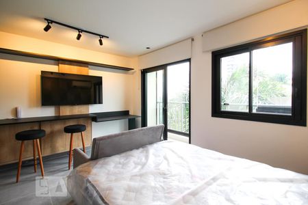 Sala/Quarto  de kitnet/studio para alugar com 1 quarto, 26m² em Indianópolis, São Paulo