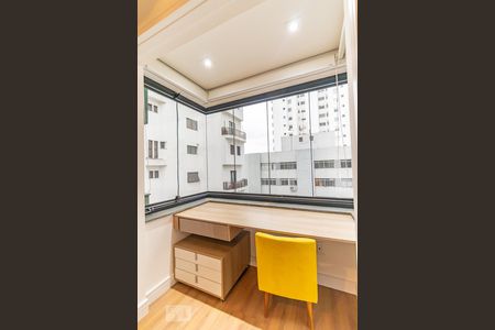 Varanda da suíte - home office de apartamento para alugar com 1 quarto, 34m² em Jardim Paulista, São Paulo
