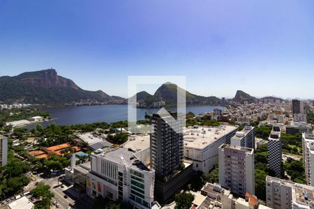 Vista da sala de apartamento para alugar com 1 quarto, 55m² em Leblon, Rio de Janeiro