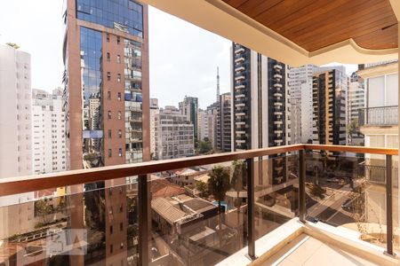 Varanda da sala de apartamento para alugar com 3 quartos, 80m² em Cerqueira César, São Paulo