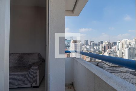 Varanda da Sala de apartamento para alugar com 1 quarto, 43m² em Consolação, São Paulo