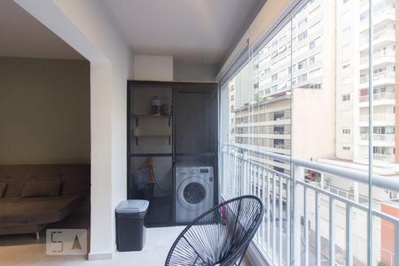 Varanda de kitnet/studio para alugar com 1 quarto, 42m² em Centro Histórico de São Paulo, São Paulo