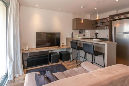 Sala de kitnet/studio para alugar com 1 quarto, 33m² em Chácara Santo Antônio (zona Sul), São Paulo