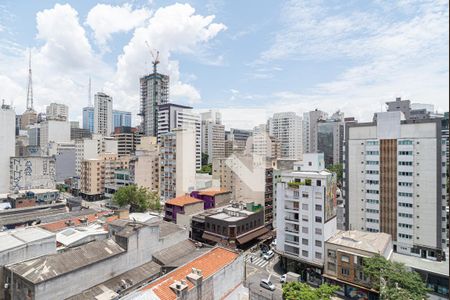 Vista da Sala/Quarto de kitnet/studio para alugar com 1 quarto, 28m² em Consolação, São Paulo