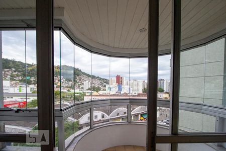Varanda da sala de apartamento para alugar com 3 quartos, 82m² em Centro, Florianópolis