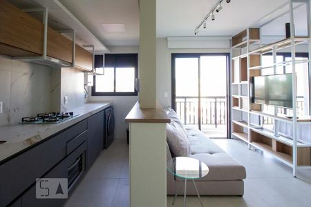 Cozinha e sala de kitnet/studio para alugar com 1 quarto, 40m² em Saco dos Limões, Florianópolis