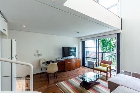 Sala/Cozinha de apartamento à venda com 1 quarto, 44m² em Vila Nova Conceição, São Paulo