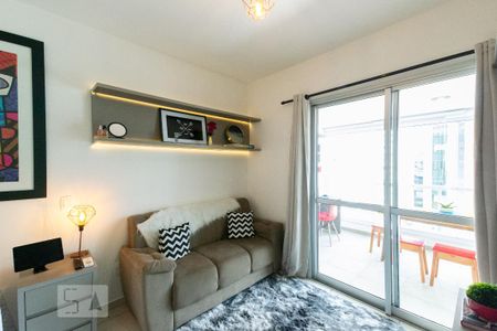 Sala e Quarto de apartamento para alugar com 1 quarto, 37m² em Moema, São Paulo