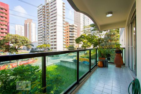 Varanda da Sala de apartamento à venda com 4 quartos, 160m² em Vila Bastos, Santo André