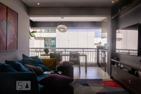 Sala de apartamento para alugar com 1 quarto, 74m² em Cidade Monções, São Paulo