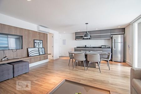 Sala, Sala de Jantar e Cozinha de apartamento para alugar com 2 quartos, 96m² em Cidade Monções, São Paulo