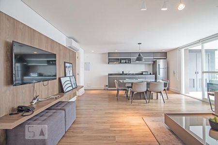 Sala, Sala de Jantar e Cozinha de apartamento para alugar com 2 quartos, 96m² em Cidade Monções, São Paulo