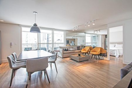 Sala, Sala de Jantar e Cozinha de apartamento para alugar com 2 quartos, 96m² em Cidade Monções, São Paulo