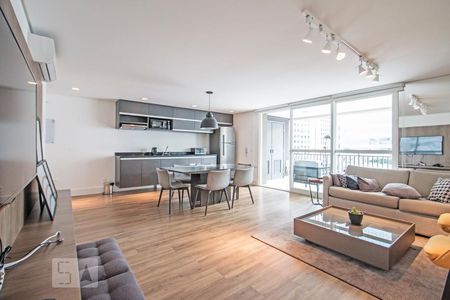 Sala, Sala de Jantar e Cozinha de apartamento para alugar com 2 quartos, 96m² em Cidade Monções, São Paulo