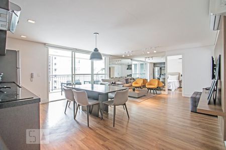 Sala, Sala de Jantar e Cozinha de apartamento para alugar com 2 quartos, 96m² em Cidade Monções, São Paulo