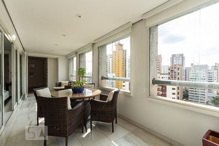 Varanda da Sala  de apartamento à venda com 4 quartos, 280m² em Jardim Londrina, São Paulo