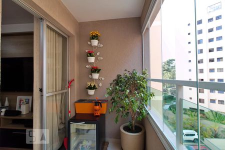 Varanda da Sala de apartamento à venda com 2 quartos, 73m² em Paraíso do Morumbi, São Paulo