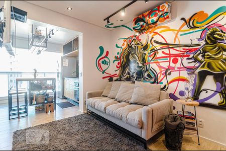 Sala de apartamento à venda com 1 quarto, 40m² em Pinheiros, São Paulo