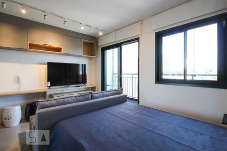 Sala/Quarto de kitnet/studio para alugar com 1 quarto, 26m² em Indianópolis, São Paulo