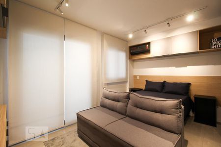 Sala/Quarto de kitnet/studio para alugar com 1 quarto, 26m² em Indianópolis, São Paulo