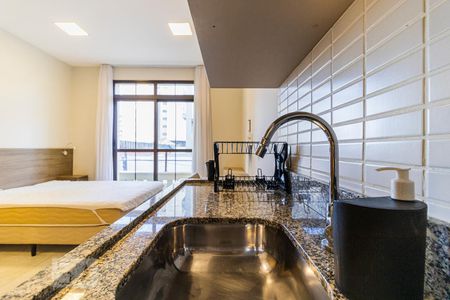 Studio para alugar com 20m², 1 quarto e sem vaga Studio para alugar com 20m², 1 quarto e sem vagaCozinha - Pia