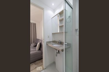 Banheiro de kitnet/studio à venda com 1 quarto, 23m² em Centro, São Paulo