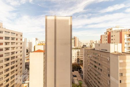 Varanda da sala - vista de apartamento para alugar com 1 quarto, 55m² em Jardim Paulista, São Paulo