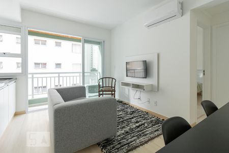 Sala/Cozinha de apartamento para alugar com 1 quarto, 42m² em Vila Clementino, São Paulo