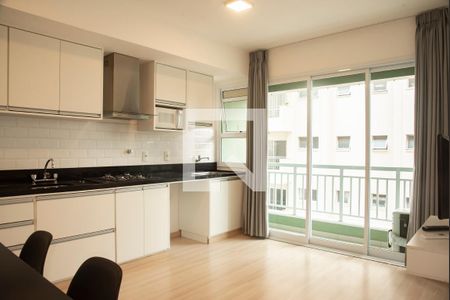 Sala/Cozinha de apartamento para alugar com 1 quarto, 42m² em Vila Clementino, São Paulo