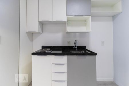 Cozinha de kitnet/studio à venda com 1 quarto, 25m² em Centro, São Paulo